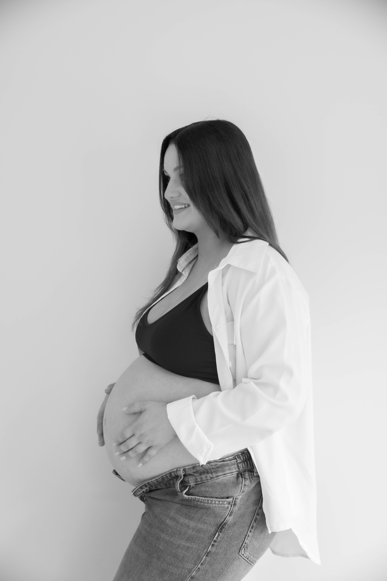 Maternity profile portrait
